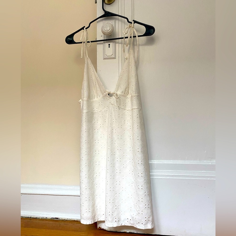 Eyelet Lace Mini Dress